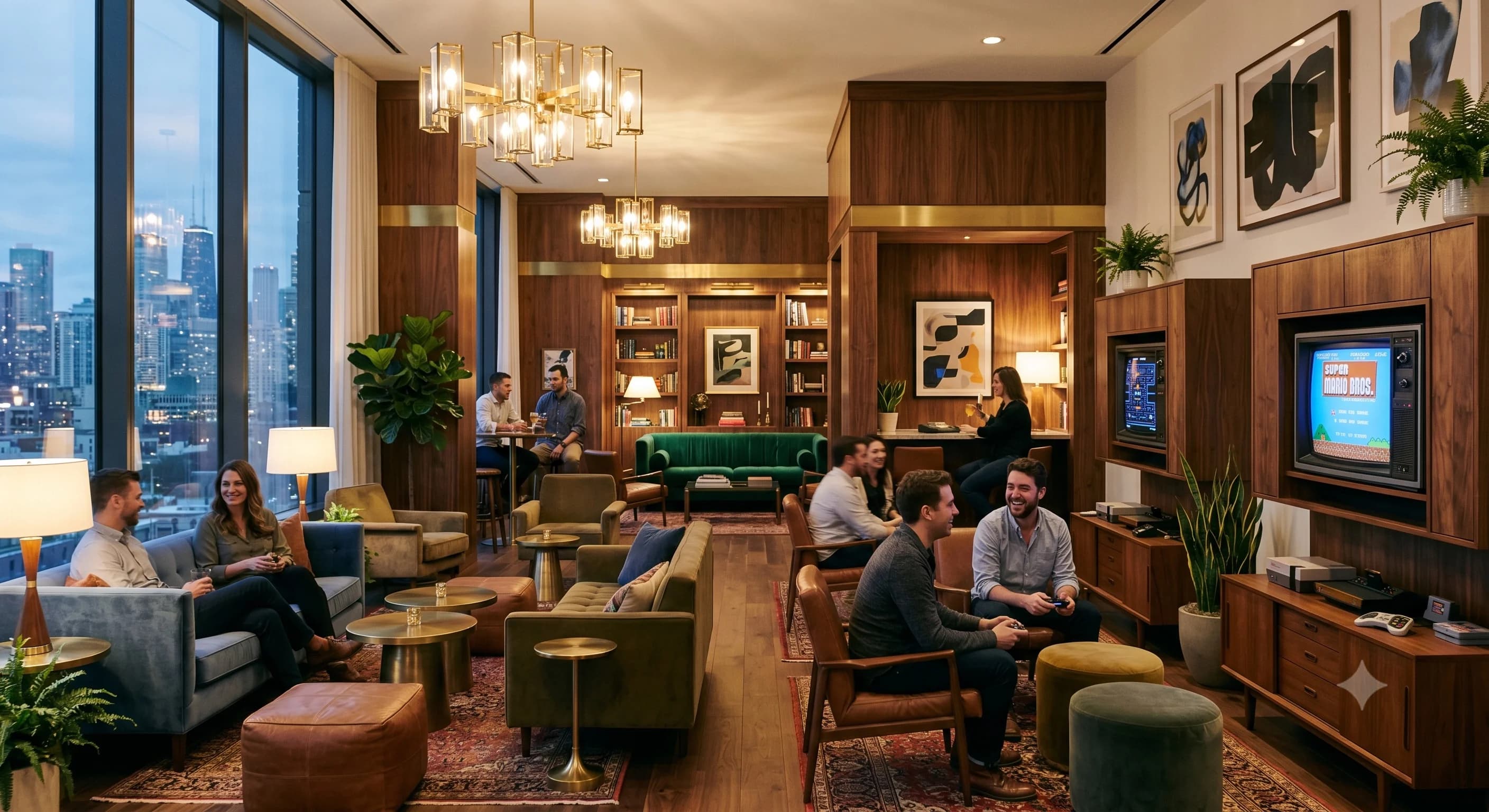 The members' lounge at ABXY
